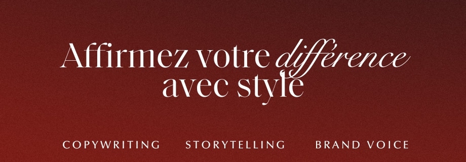 bannière SOLSTICE WRITINGS "affirmez votre différence avec style : copywriting - storytelling - brand voice "